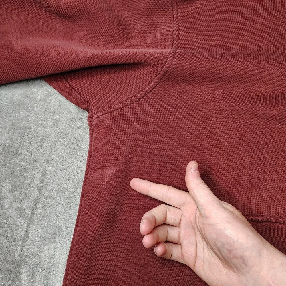 Levi's Relaxed Graphic Hoodie Mens XL Burgundy Red Logo Pullover Fleece Top